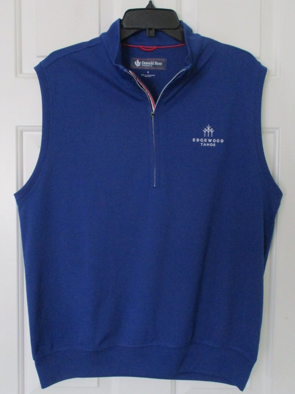 Donald Ross Mens Sleeveless "Edgewood Tahoe"Resort 1/4 Zip Golf Vest NWOT-Medium